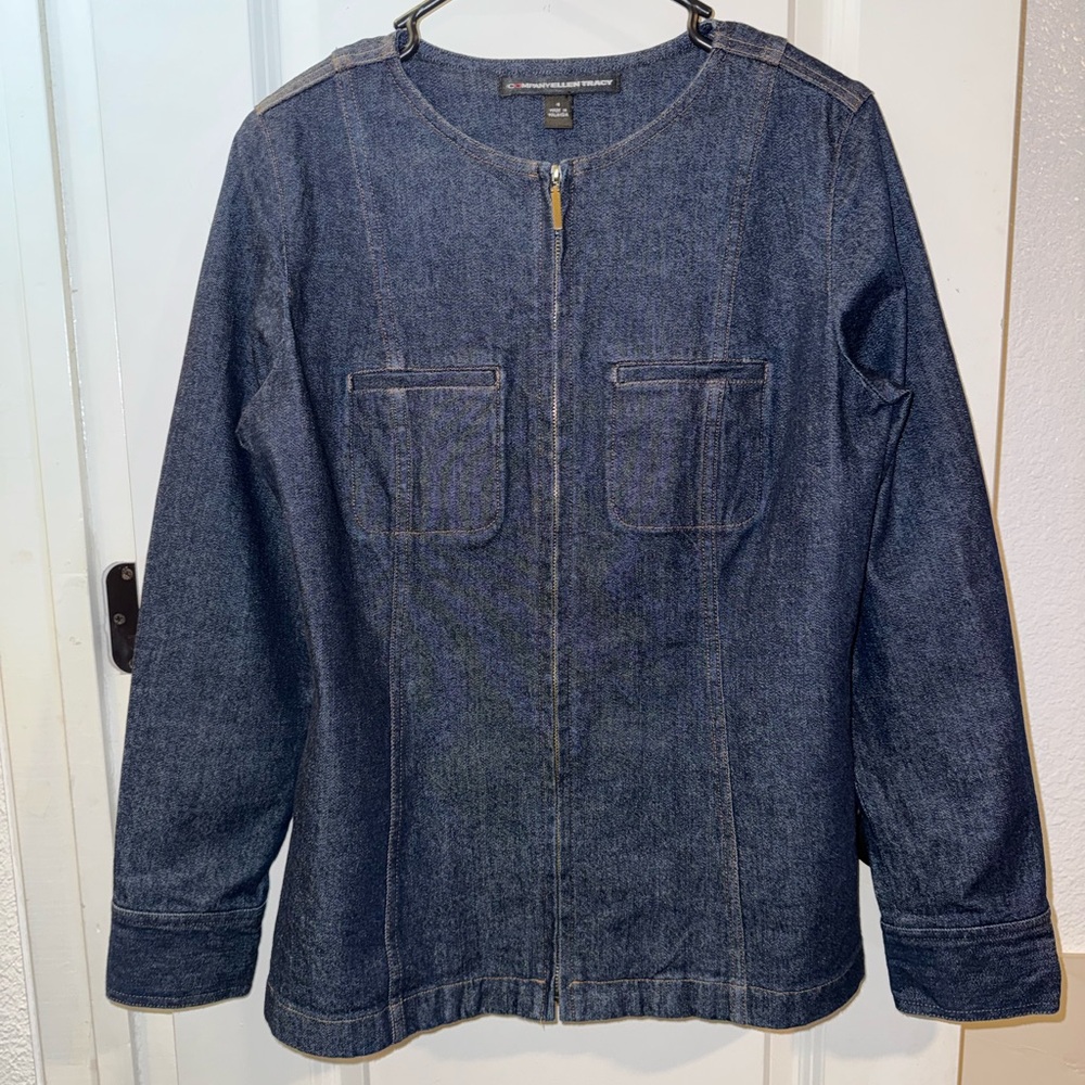 Ellen Tracy Structured Denim Jacket | Size 4